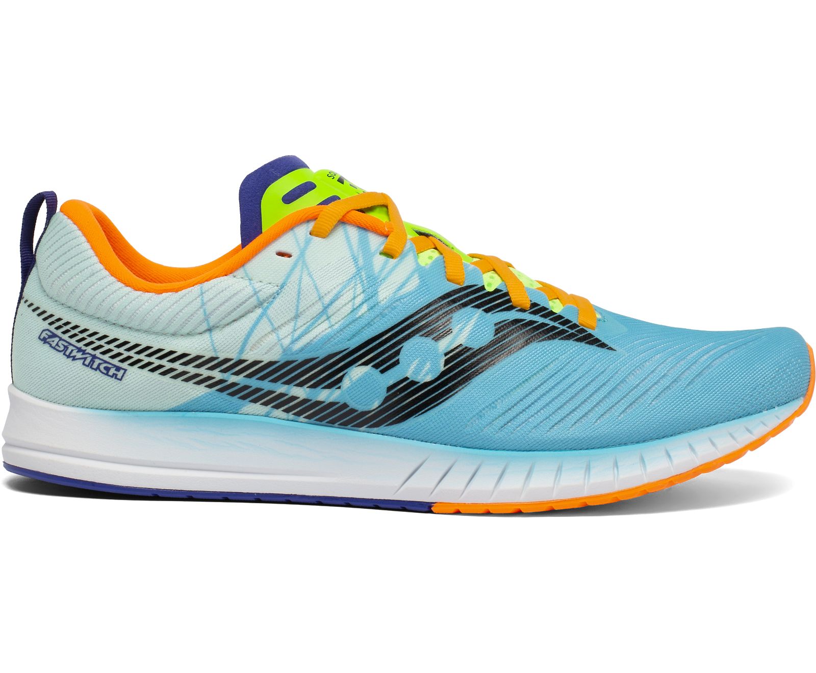 Men\'s Saucony Fastwitch 9 Running Shoes Turquoise / Orange / Light Blue | Singapore 481DFMN